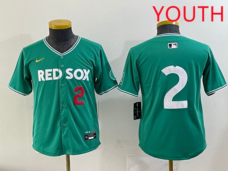 Youth 2025 Boston Red Sox #2 No Name Dark Green Joint Name Nike MLB Jersey style 13